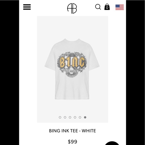 Anine Bing Other - BING INK TEE - WHITE